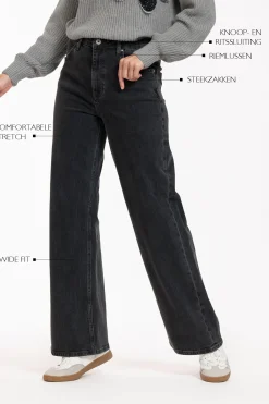 Lexie denim trousers - black