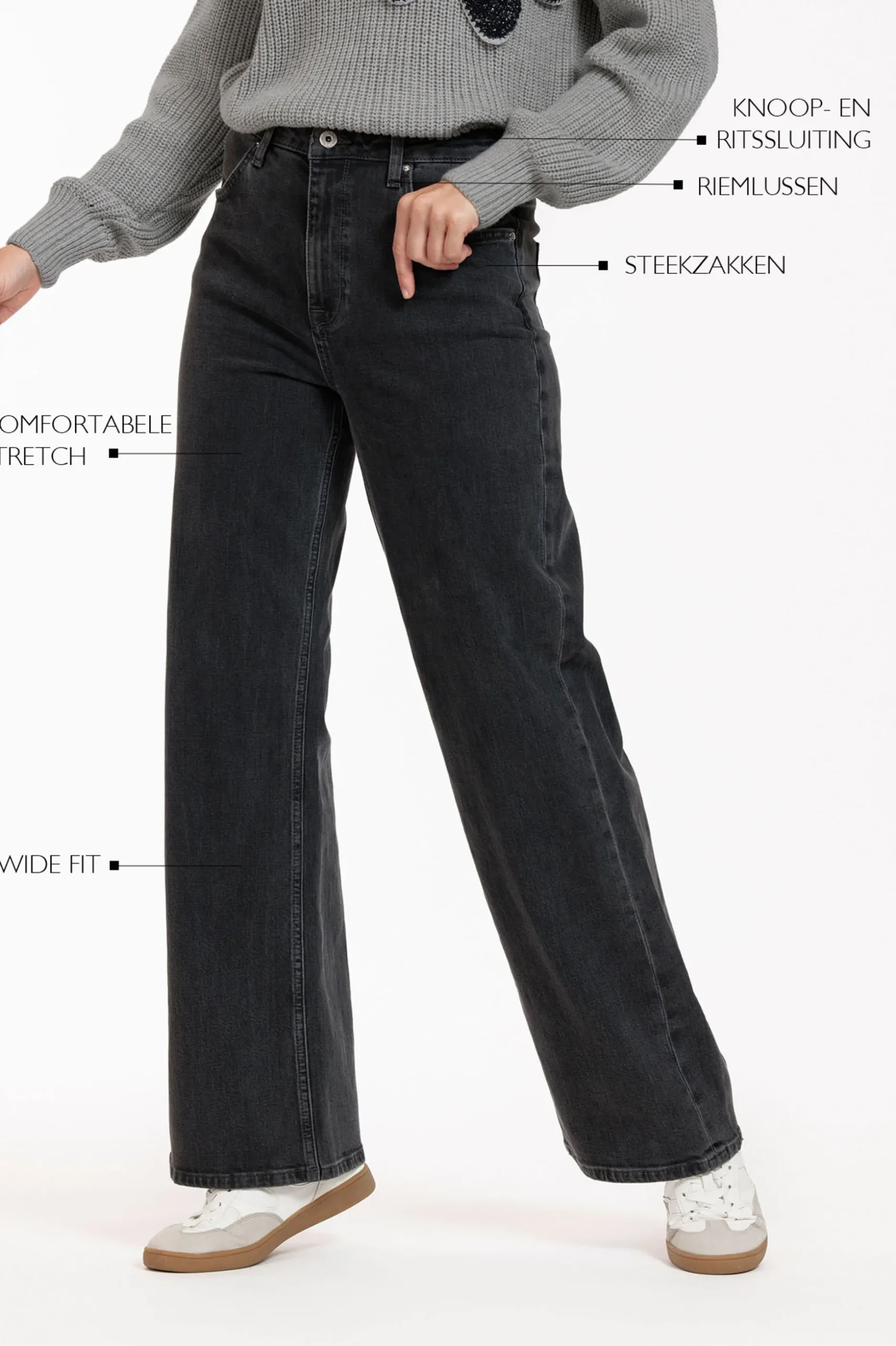 Lexie denim trousers - black