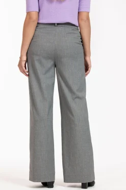 Lexie gold stripe trousers - grey melange/gold