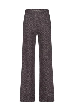 Lexie herringbone trousers - black/espresso