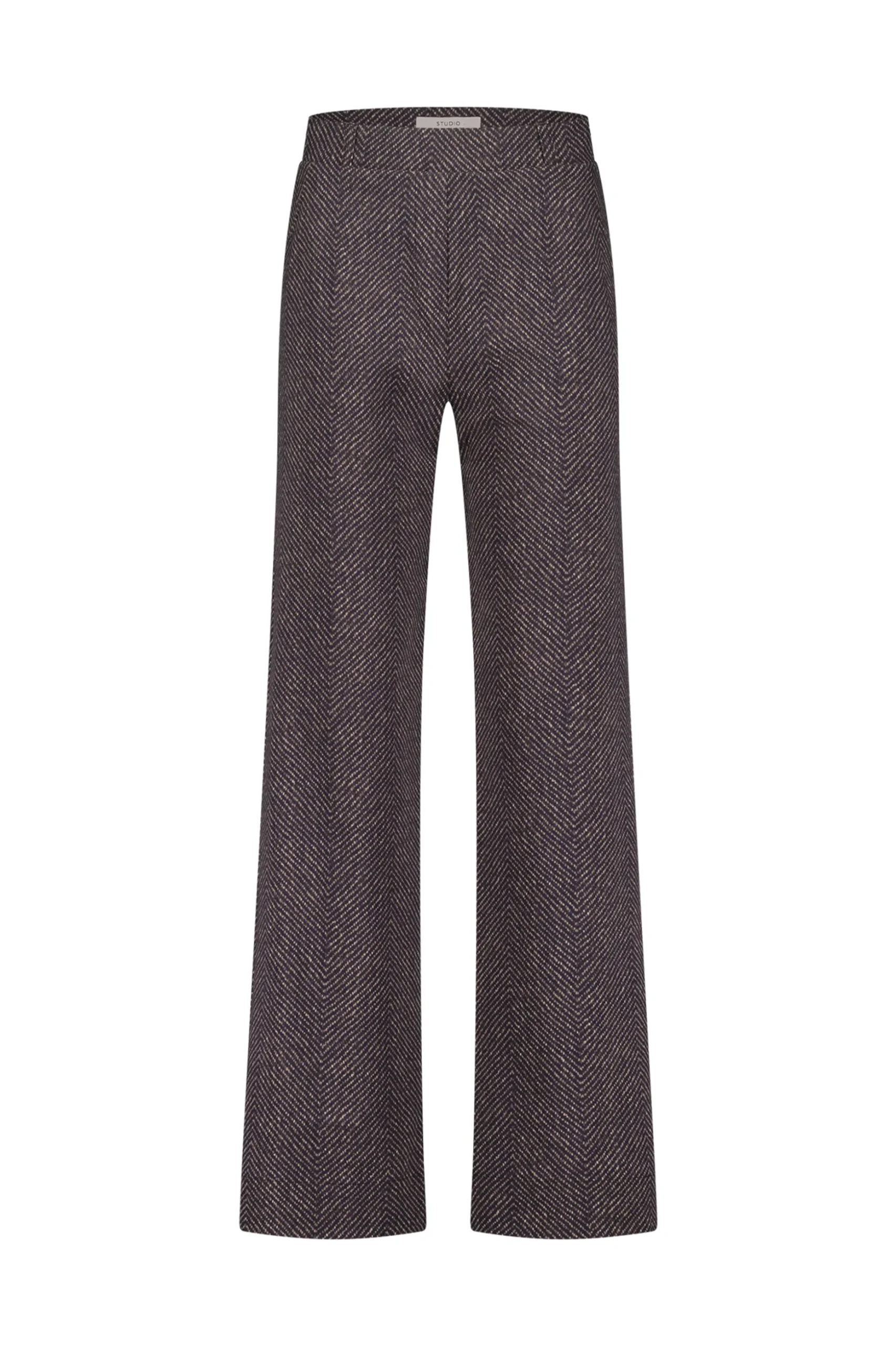 Lexie herringbone trousers - black/espresso