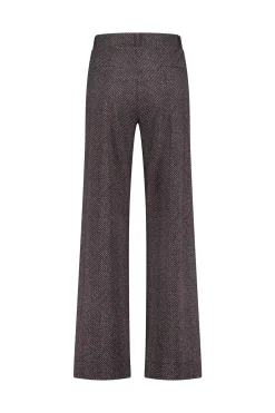 Lexie herringbone trousers - black/espresso