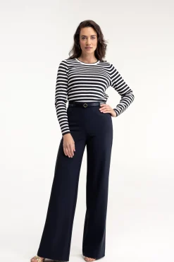 Lexie LONG bonded trousers - dark blue