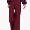 Lexie LONG bonded trousers - merlot