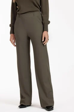 Lexie LONG bonded trousers - new army