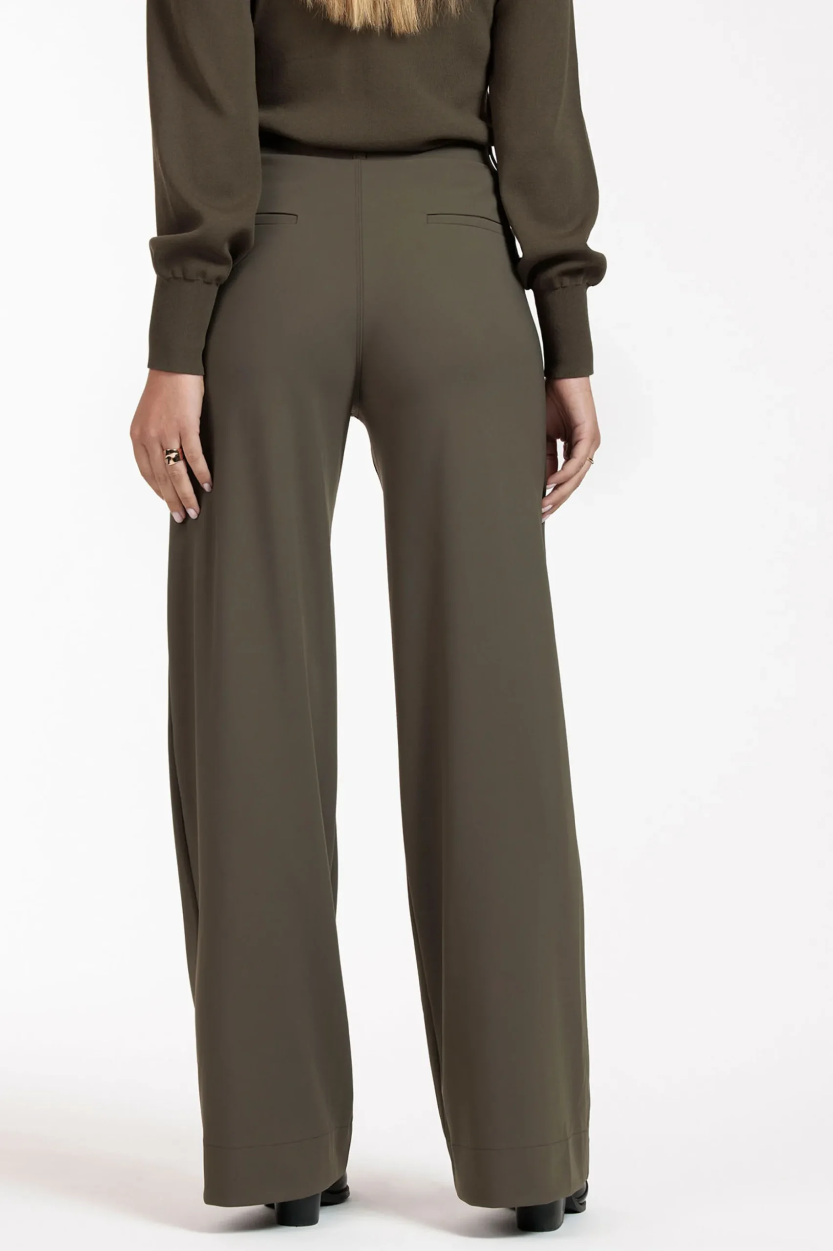 Lexie LONG bonded trousers - new army