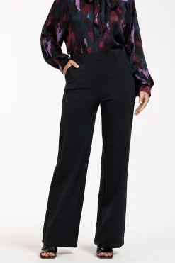 Lexie shiny bonded trousers - black