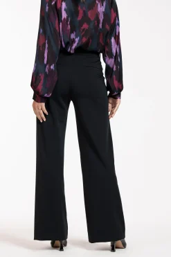Lexie shiny bonded trousers - black