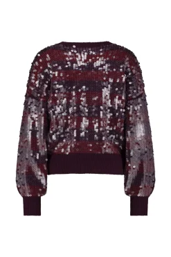 Lilly sequins pullover - blackberry/merlot