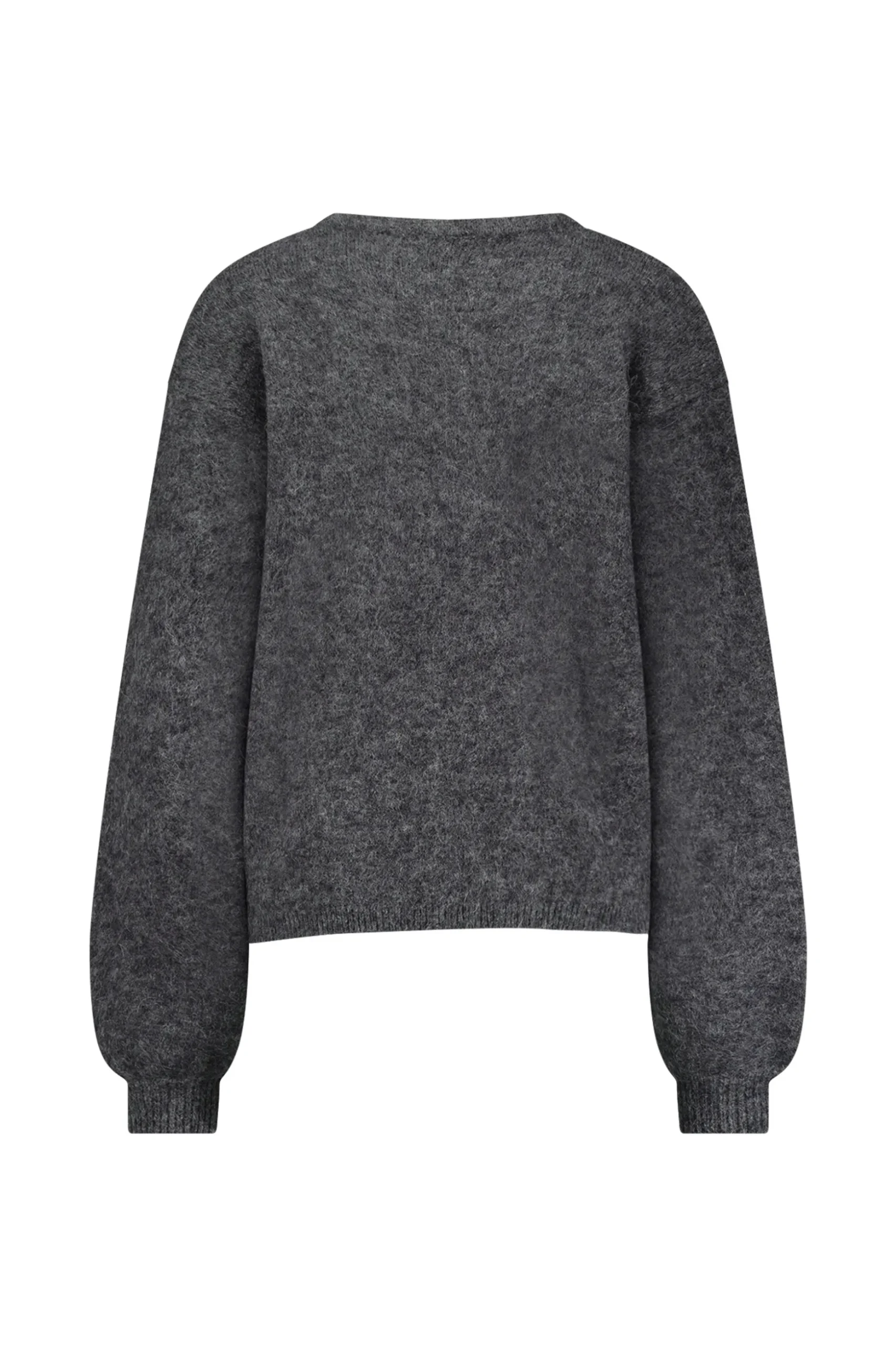 Lisette furry pullover - grey melange