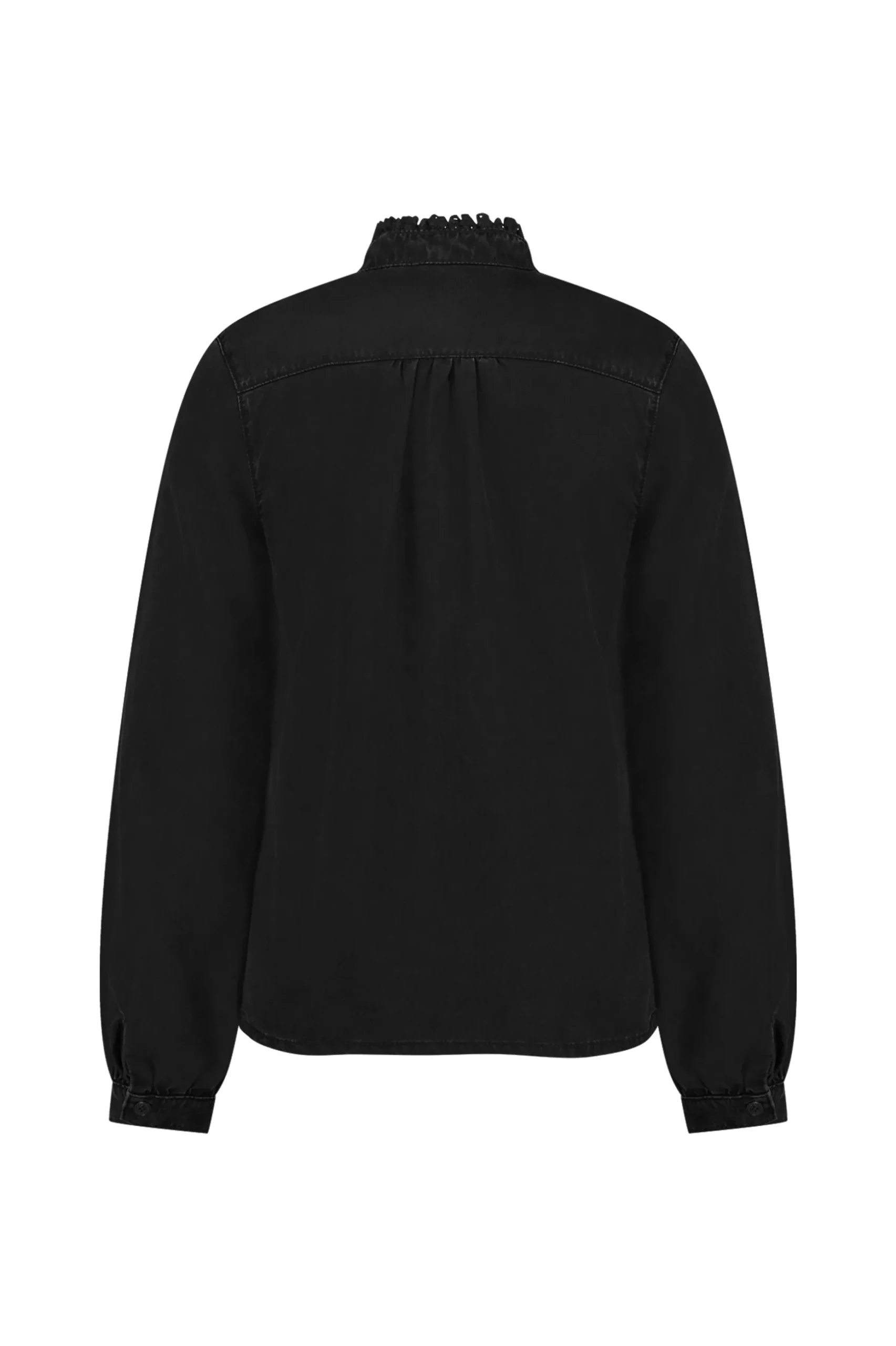 Lourdes denim blouse - black