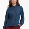 Lourdes denim blouse - dark jeans blue