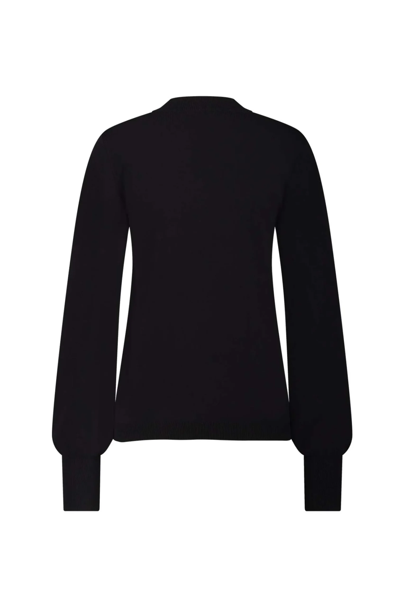 Lovis button pullover - black