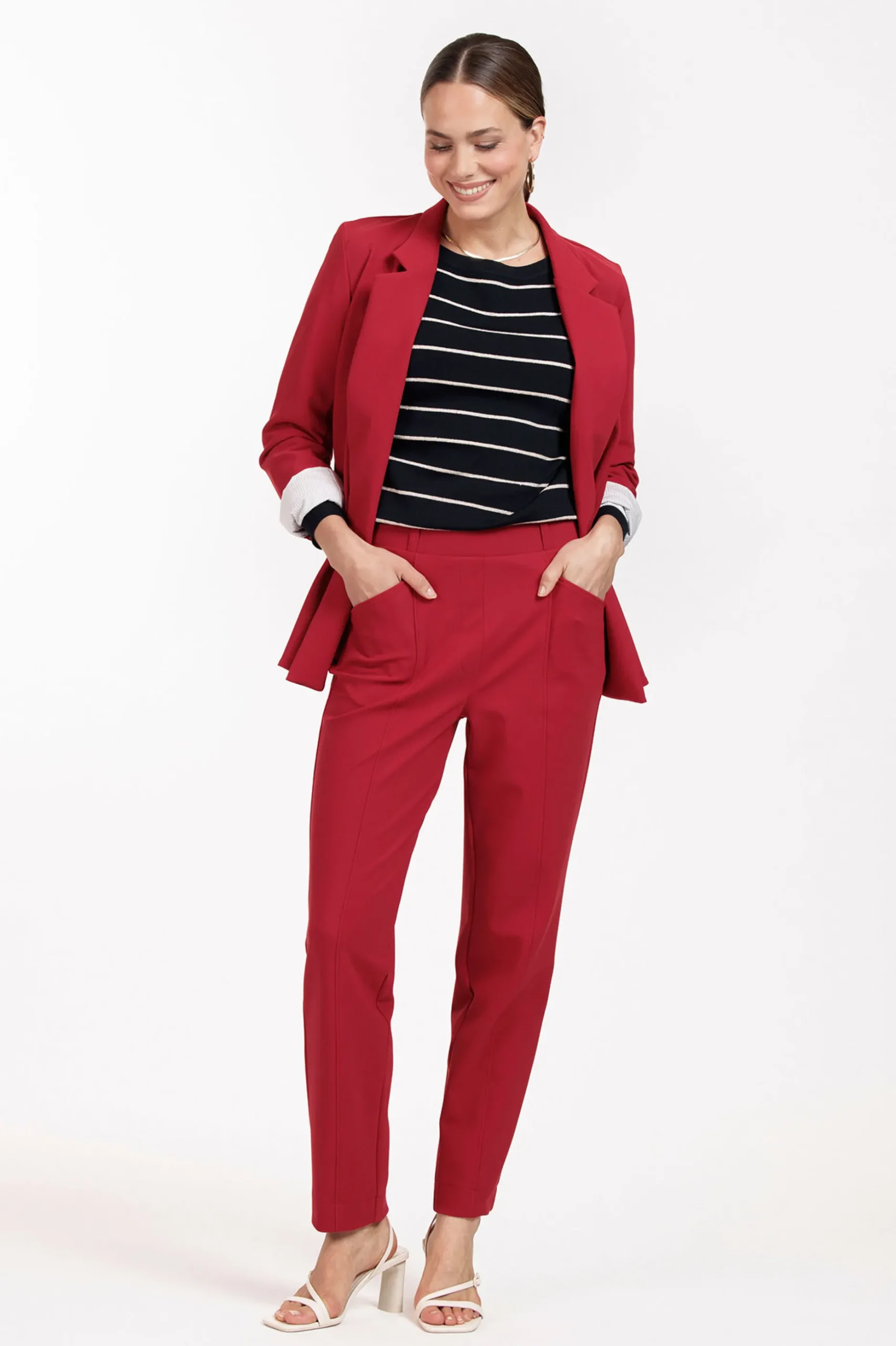 Luca trousers - dark red