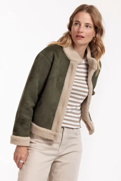 Luna ssl stripe pullover - offwhite/clay