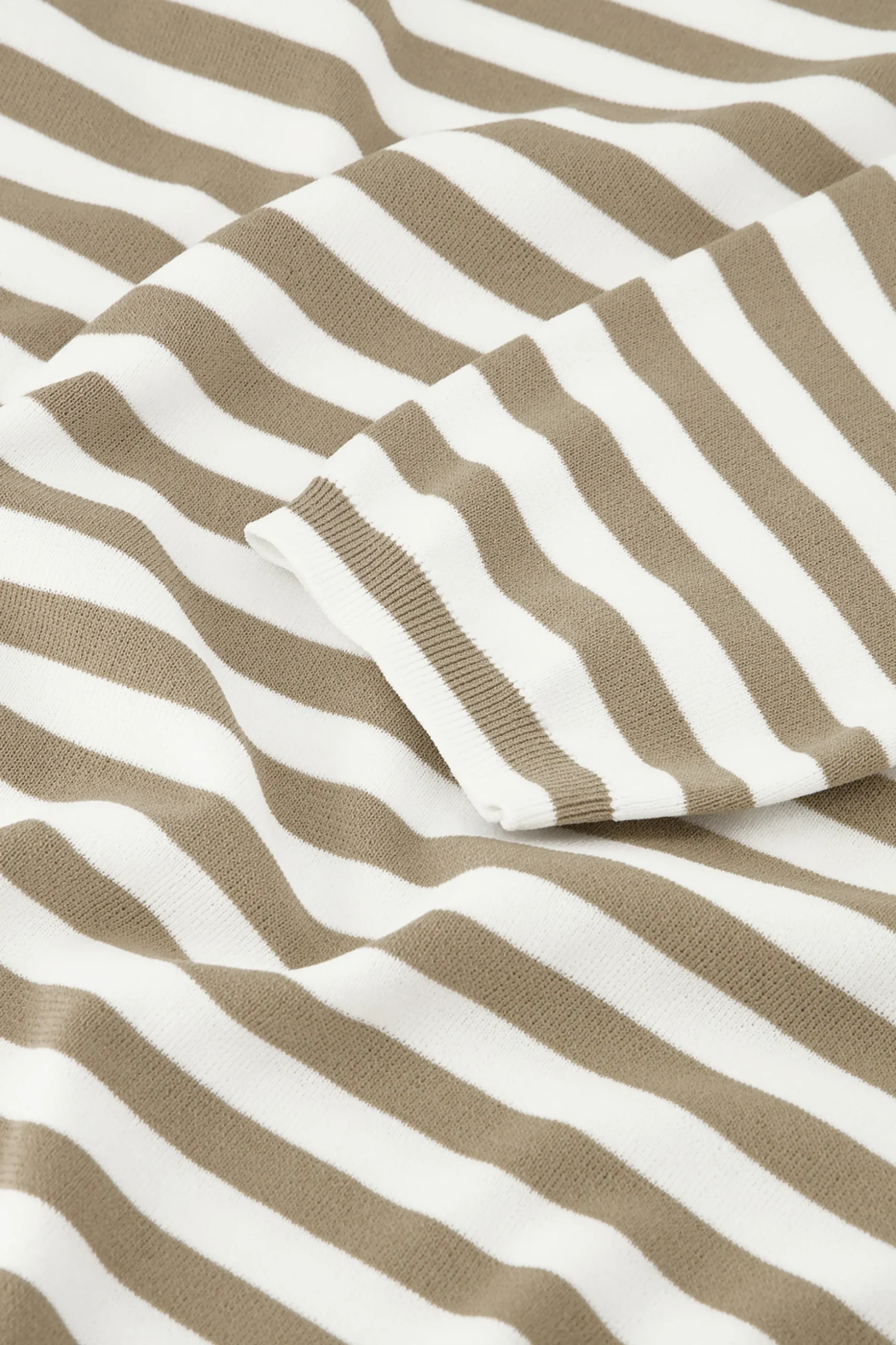Luna ssl stripe pullover - offwhite/clay