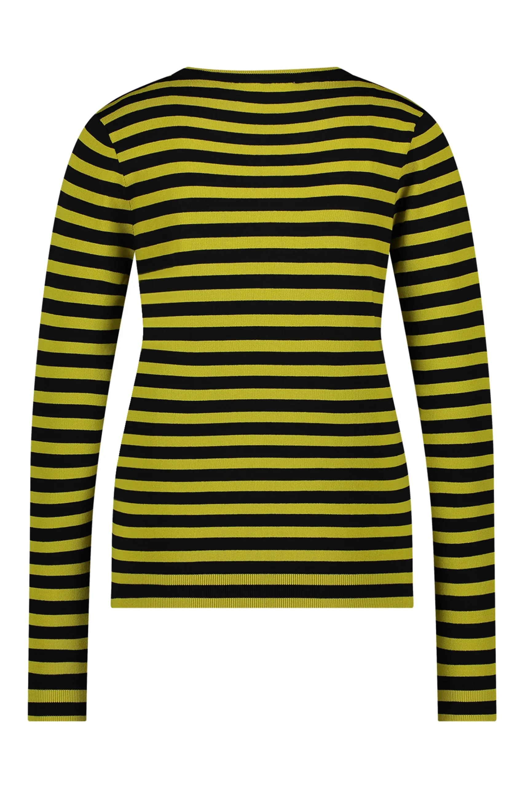 Luna stripe pullover - black/lime