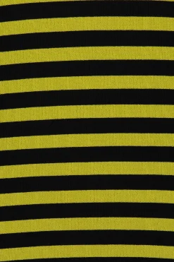 Luna stripe pullover - black/lime