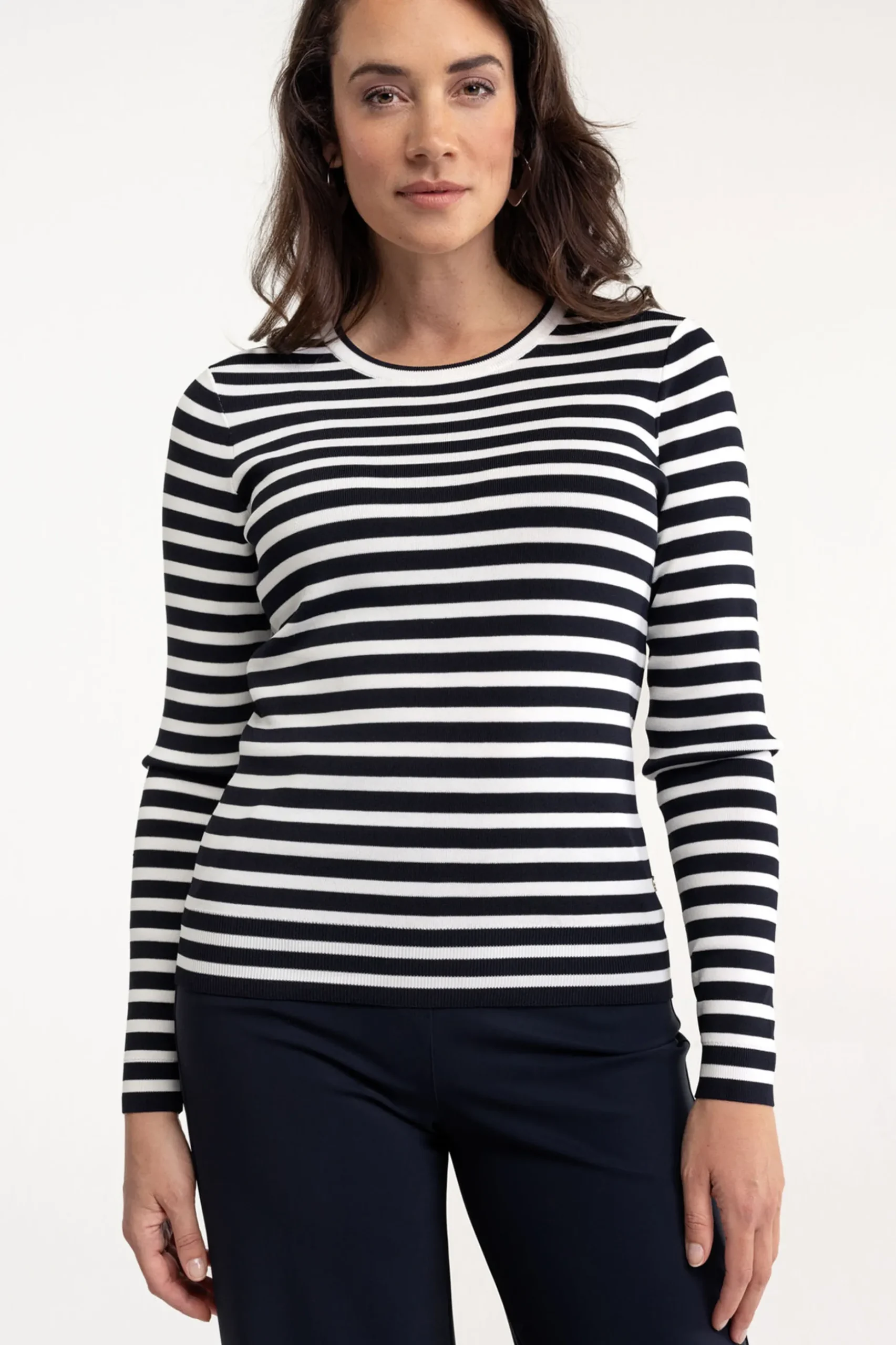 Luna stripe pullover - dark blue/off white