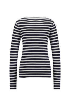 Luna stripe pullover - dark blue/off white