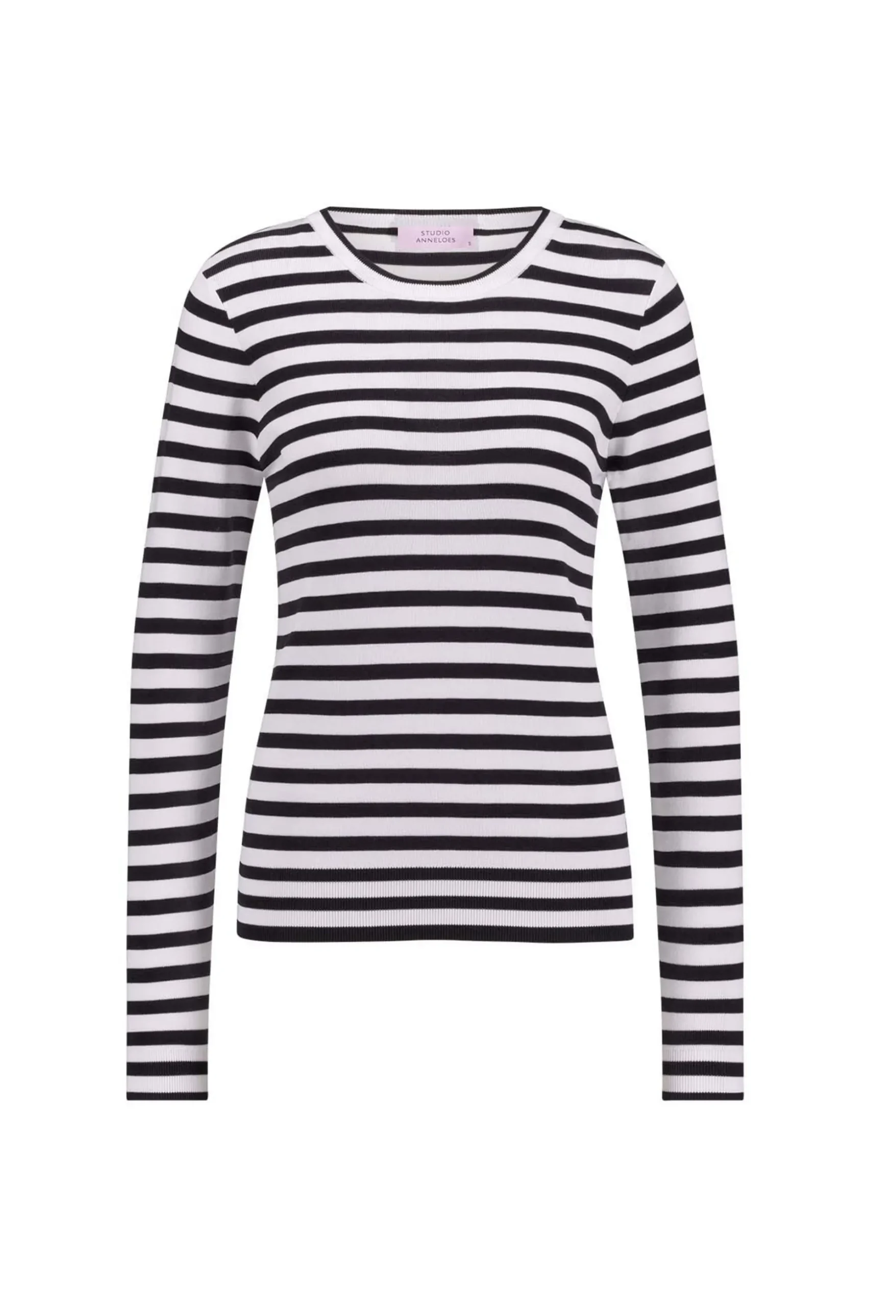 Luna stripe pullover - off white/black