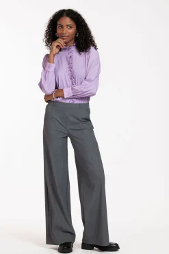 Luz grey melee trousers - grey melange