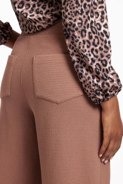 Luz honeycomb trousers - chocolate