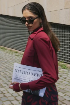 Mabel bomber jacket - merlot
