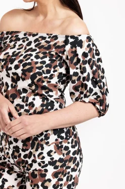 Manon leopard top - kit/chocolate