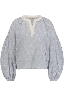 Marcha embroidery blouse - Light blue/Kit