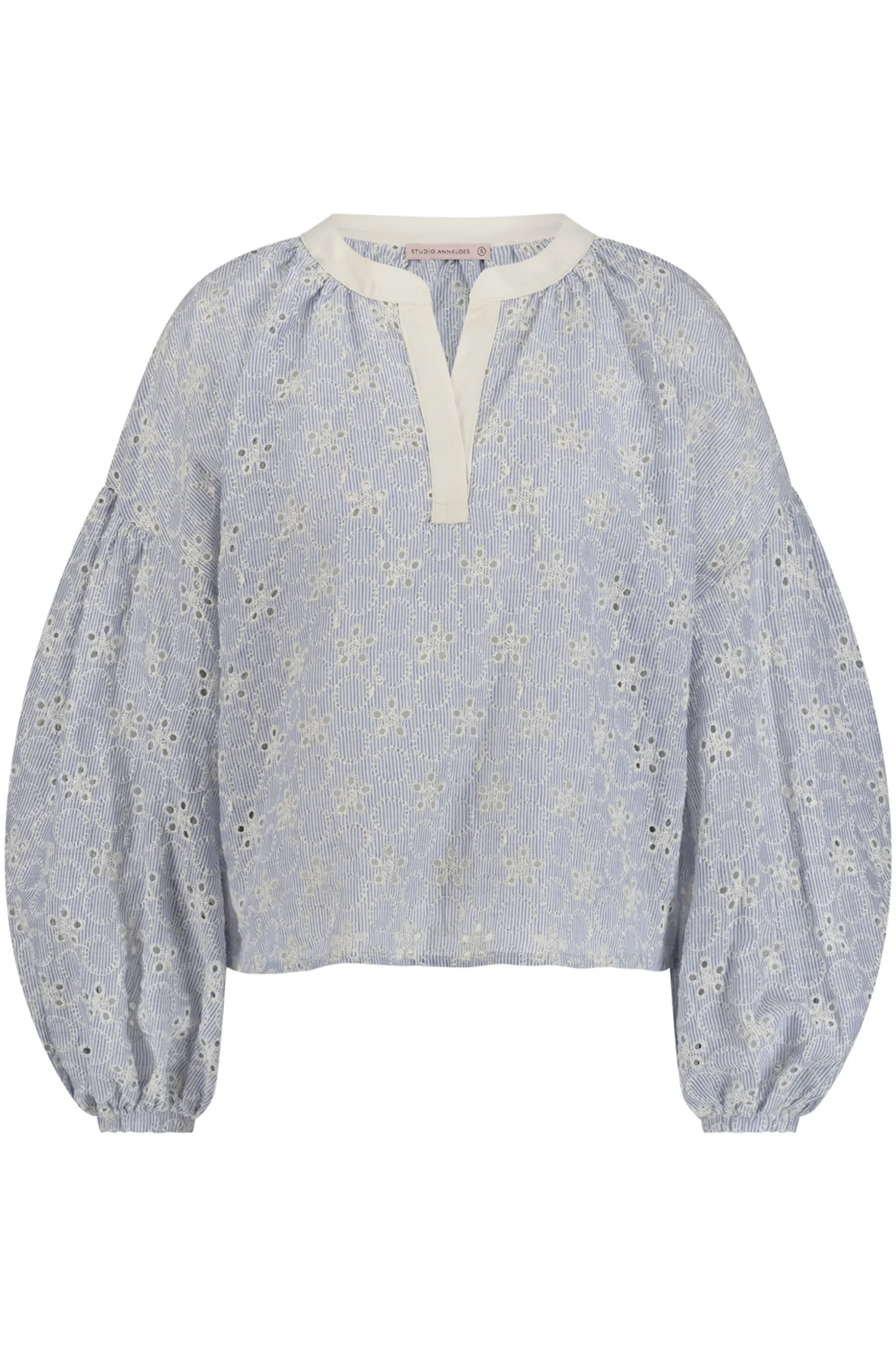 Marcha embroidery blouse - Light blue/Kit