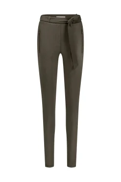 Margot faux suede trousers - new army