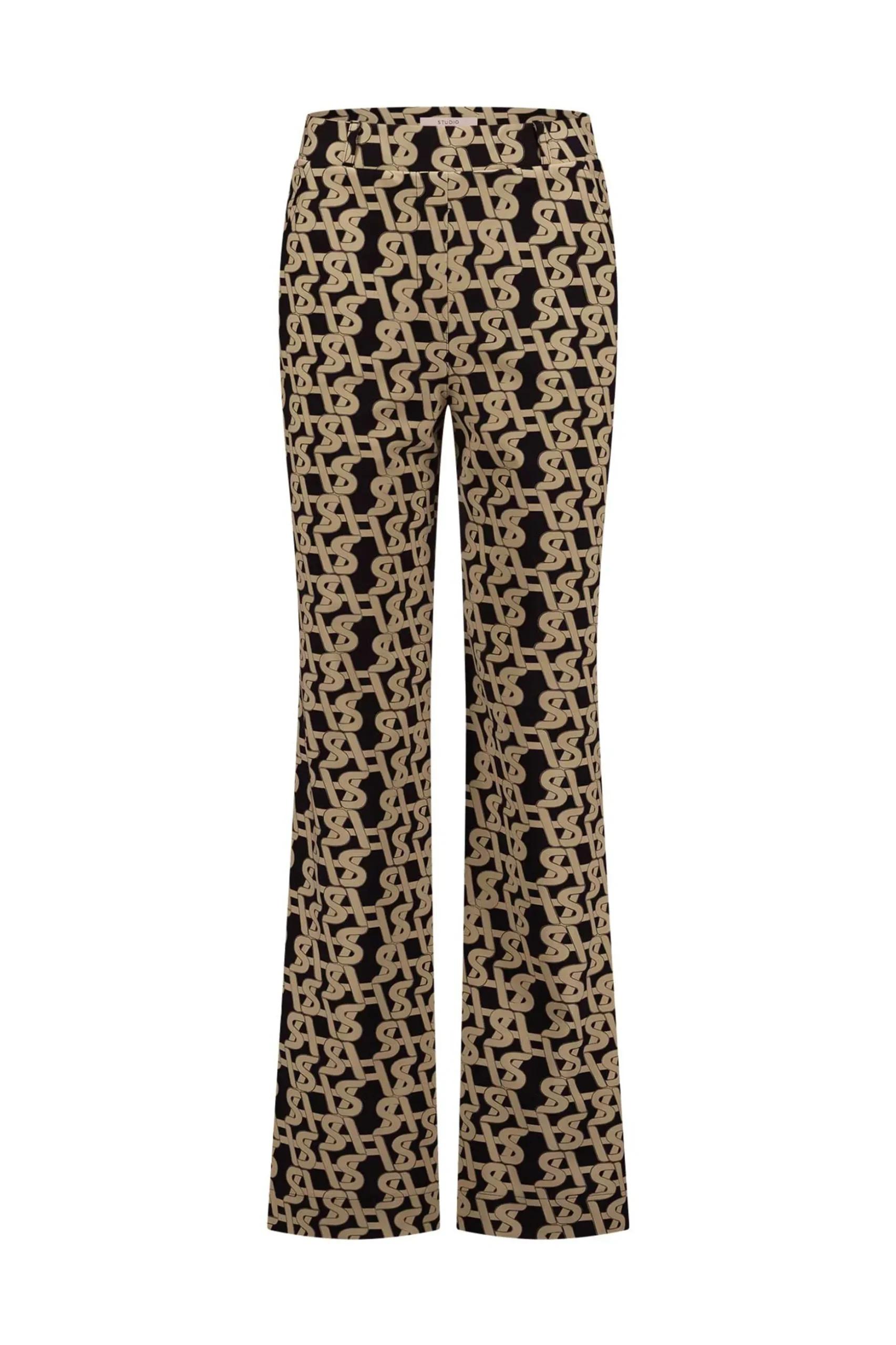 Marilon signature trousers - latte/black