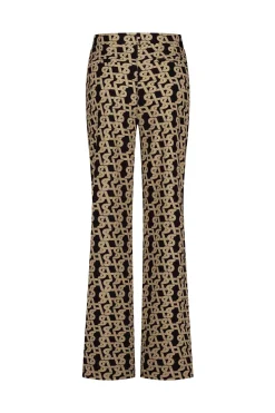 Marilon signature trousers - latte/black