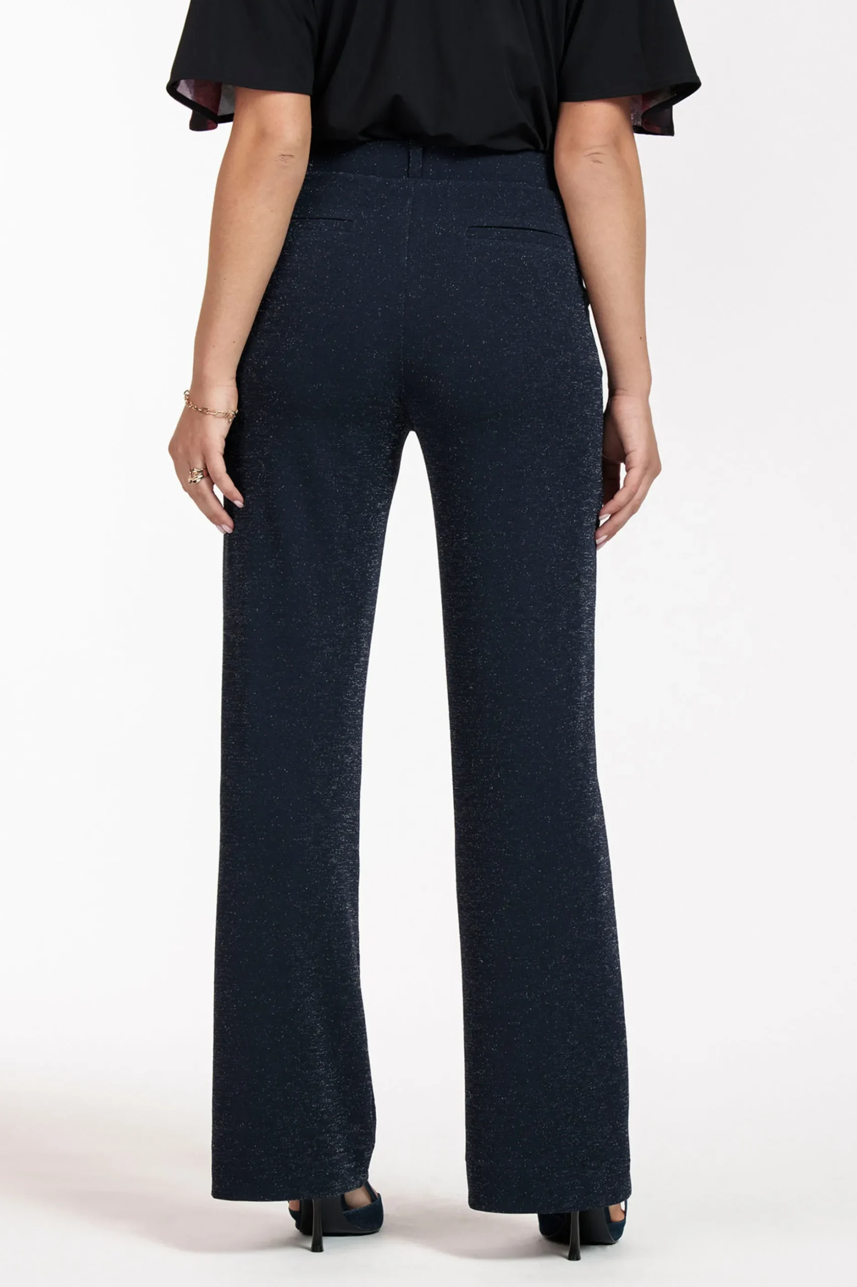 Marilon sparkle trousers - dark blue