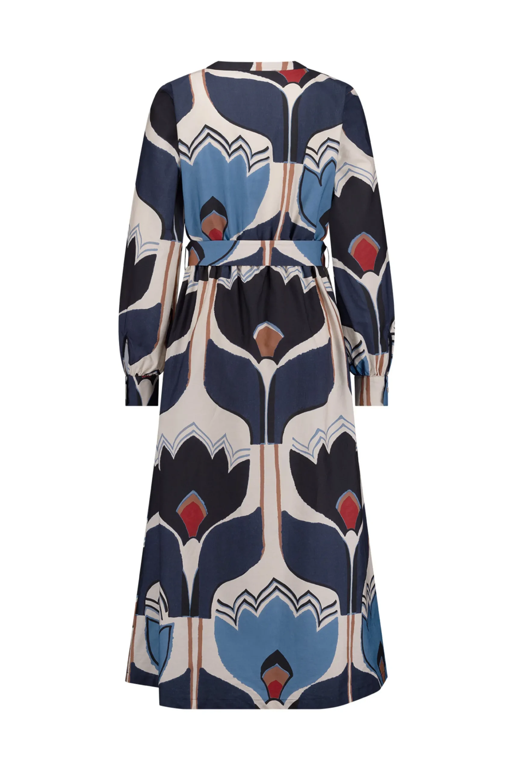 Marin tulip poplin dress - multi color