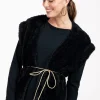 Marly fluffy waistcoat - dark blue