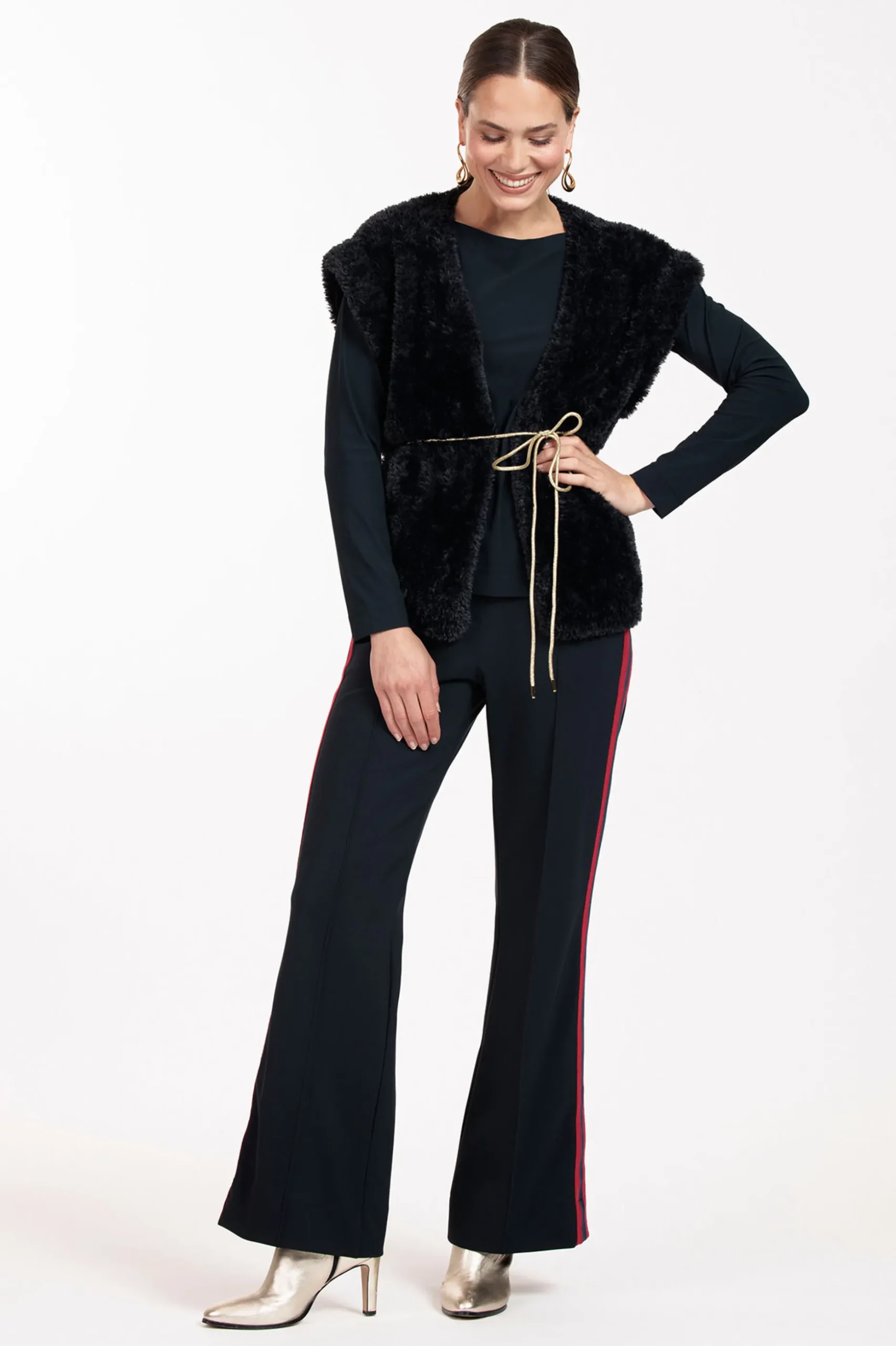 Marly fluffy waistcoat - dark blue