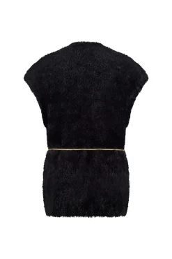 Marly fluffy waistcoat - dark blue