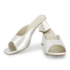 Maureen mid heel sandals - silver