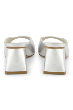 Maureen mid heel sandals - silver