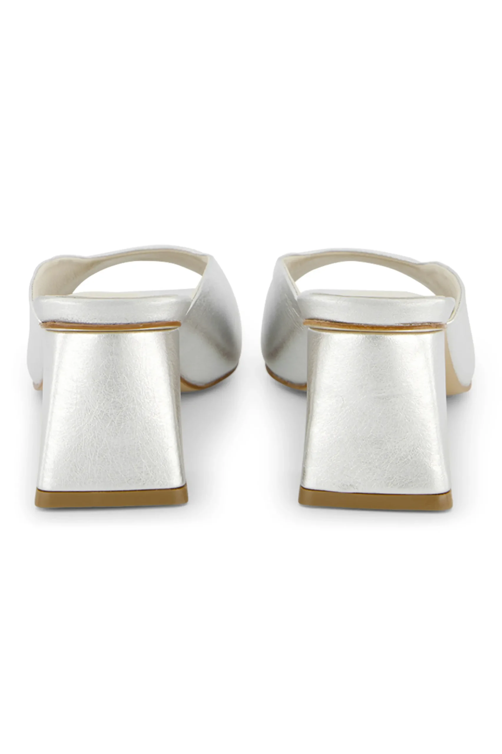 Maureen mid heel sandals - silver