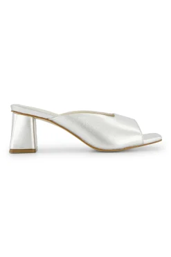 Maureen mid heel sandals - silver