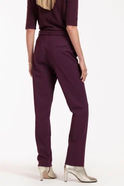 May bonded trousers - blackberry
