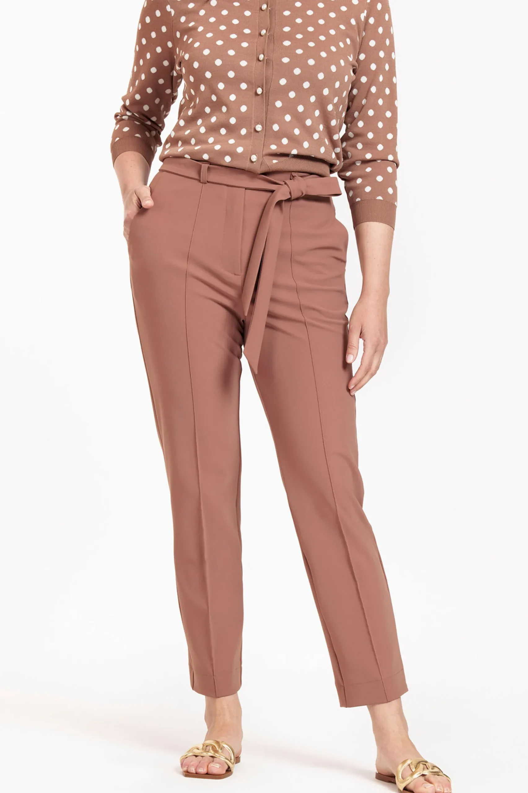 May bonded trousers - chocolate