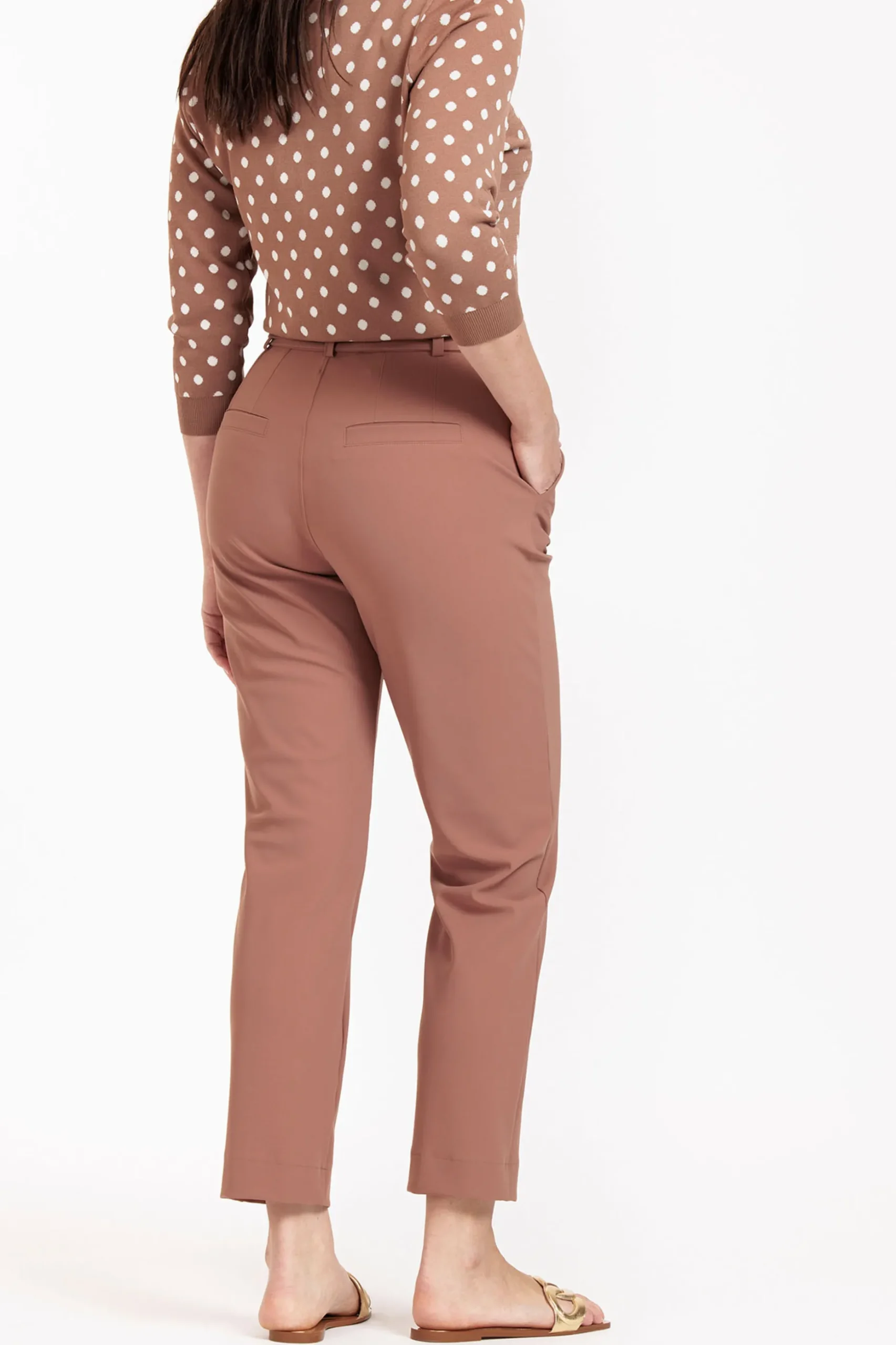 May bonded trousers - chocolate