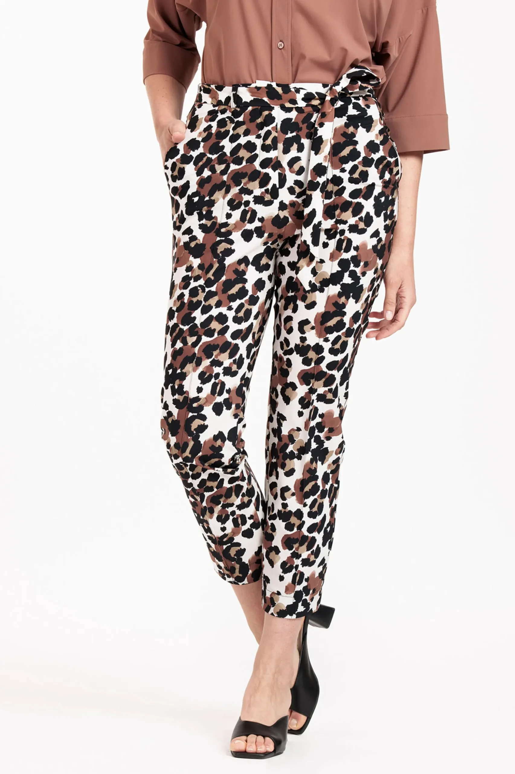 May leopard trousers - kit/chocolate