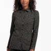 Mies triangles blouse - black/new army
