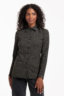 Mies triangles blouse - black/new army