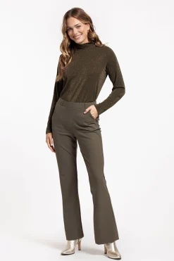 Miki glitter top - new army